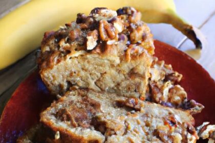 Crunchy Walnut Crumble Topped Banana Bread Delight