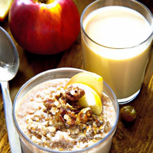 Power Up with ⁢Apple Pie⁤ Protein shake: oats & Almond Bliss