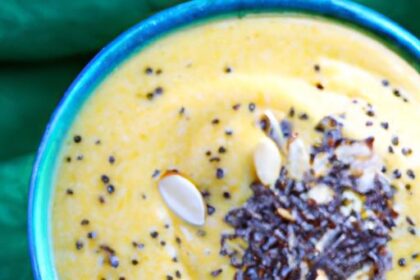 Energize Your Day with a Creamy Vanilla Pumpkin Seed Smoothie