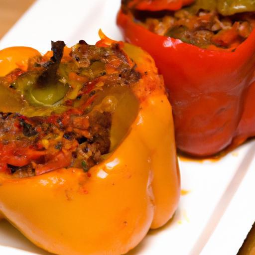 Hearty Stuffed Bell Peppers with Savory Ground Beef Twist