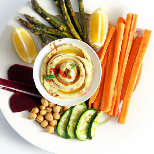 Crunchy Veggie Sticks Meet Creamy Hummus: A Perfect Duo