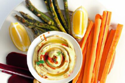 Crunchy Veggie Sticks Meet Creamy Hummus: A Perfect Duo