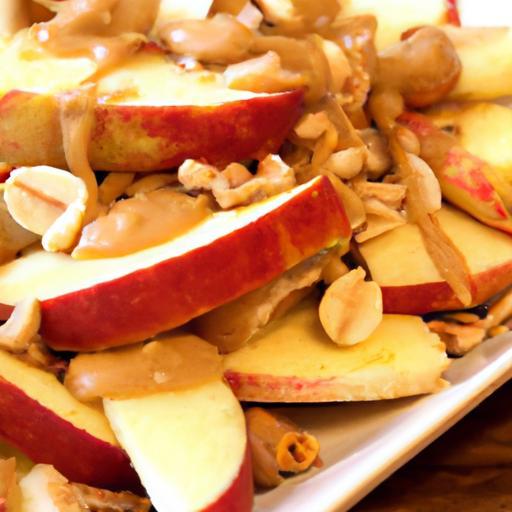 Crunchy Apple Nachos with Irresistible Peanut Butter Drizzle