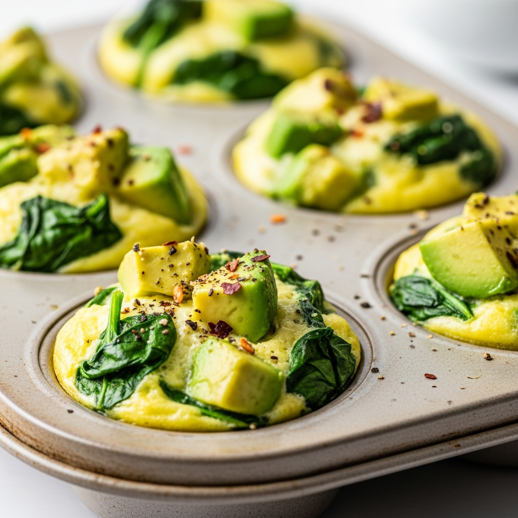 Avocado & Spinach Egg Muffin Bake