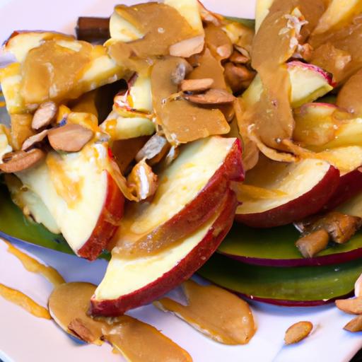 Crunchy Apple Nachos with Irresistible Peanut Butter drizzle