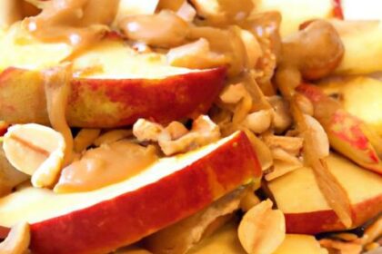 Crunchy Apple Nachos with Irresistible Peanut Butter Drizzle