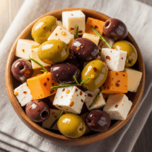 Olives and Cheese Cubes
