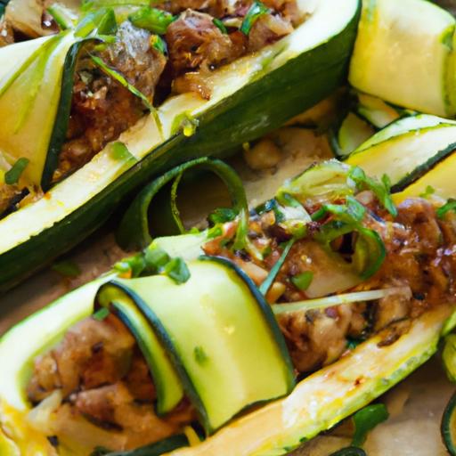 Zesty low-Carb Zucchini Boats Stuffed with Savory Beef