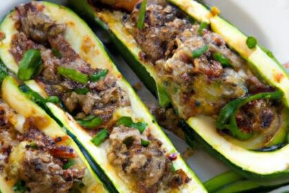 Zesty Low-Carb Zucchini Boats Stuffed with Savory Beef