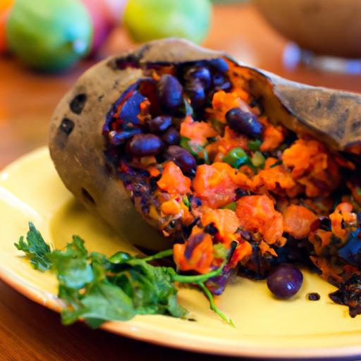 Hearty Stuffed Sweet Potatoes with Black Beans Delight