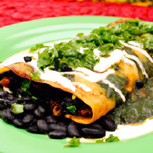 Savory Black ⁣Bean ‌&​ Spinach Enchiladas: ⁤A Flavorful Twist