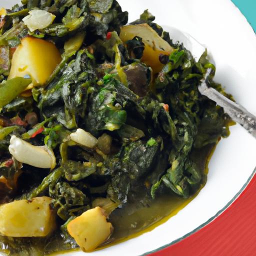 Saag Aloo Vegan Delight: Nutritious Spinach & Potato Bliss