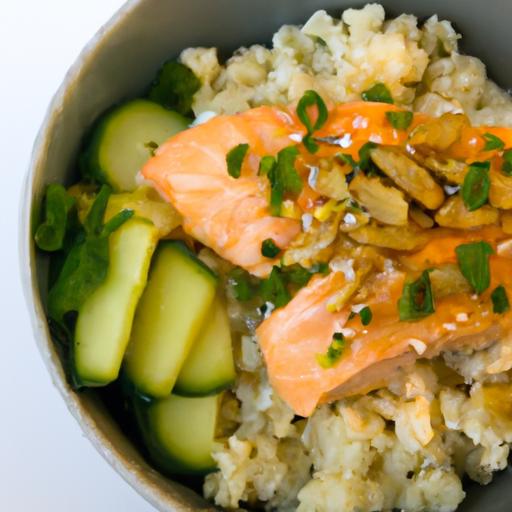 Fresh & Fast: Salmon Bowls with Flavorful Cauliflower ‌Rice