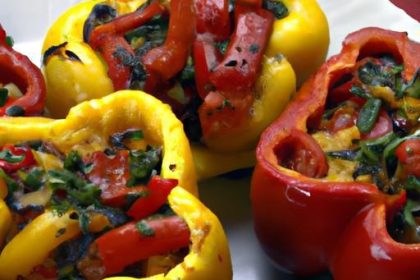 Power-Packed Vegan Stuffed Bell Peppers: High-Protein Delight