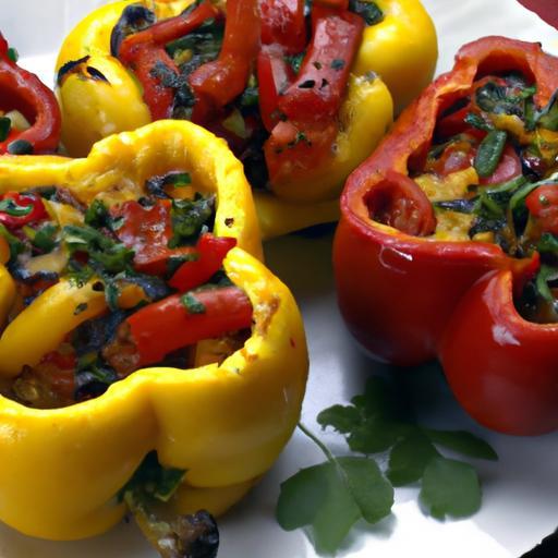 Power-Packed Vegan Stuffed Bell Peppers: High-Protein Delight